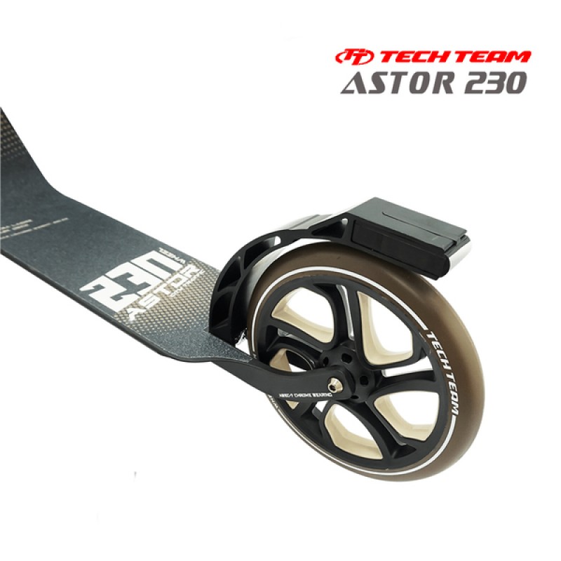 Двухколёсный самокат Tech Team Astor 230 мм 2020 Чёрно-коричневый