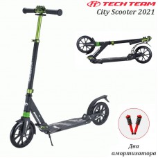 Самокат Tech Team City Scooter 2021 Чёрный